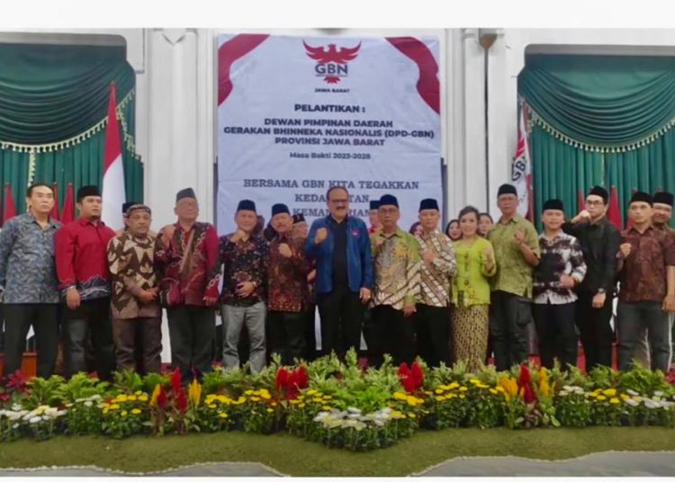 Dewan Pimpinan Daerah (DPD) Gerakan Bhinneka Nasionalis (DPD GBN) Propinsi Jawa Barat resmi dilantik dan dikukuhkan oleh pengurus pusat GBN di Bandung. (foto- Humas DPD GBN Jabar)