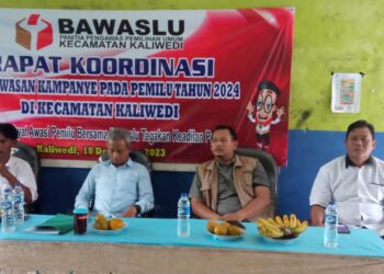 Panwascam Kaliwedi Gelar Rakor Pengawasan Logistik
