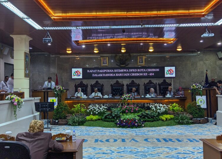 Sidang paripurna Hari Jadi ke-654 Cirebon, Rabu (19/7/2023).*