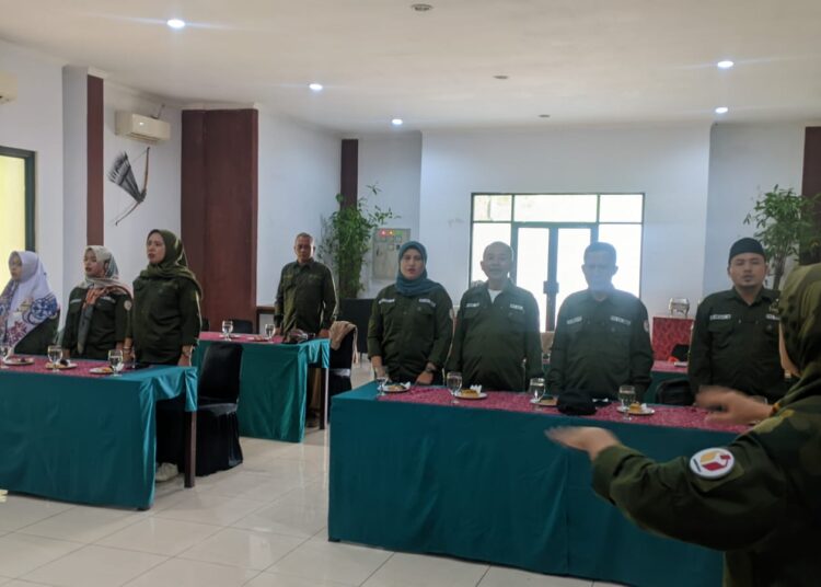 Rapat kordinasi pengawasan logistik pada Pemilu 2024 di Kecamatan Beber, Selasa (19/12/2023).*