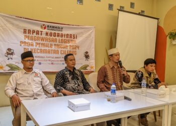 Jelang Distribusi Logistik Pemilu 2024, Panwascam Ciledug Gelar Rakor Pengawasan