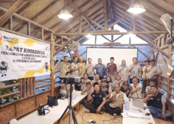 Jelang Distribusi Logistik Pemilu 2024 ke PPK Gebang, Panwascam Gebang Gelar Rakor Pengawasan Logistik