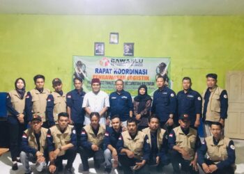 Rakor Pengawasan Logistik, Panwascam Kaliwedi Minta Saling Mengawasi Tahapan Pemilu