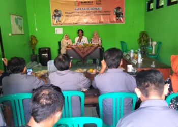 Panwascam Karangwareng Gelar Rakor Pengawasan Kampanye di Pemilu 2024