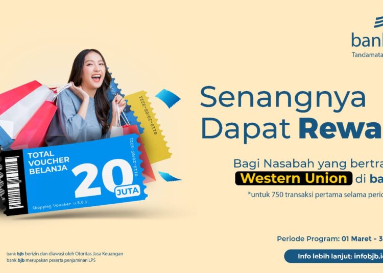 Makin Rajin Transaksi Remittance di bank bjb, Bisa Bawa Pulang Voucher Belanja.***