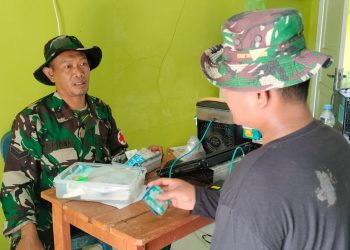 Tim Keslap Satgas TMMD Siaga 24 Jam, Layani TNI dan Masyarakat Desa Kubang