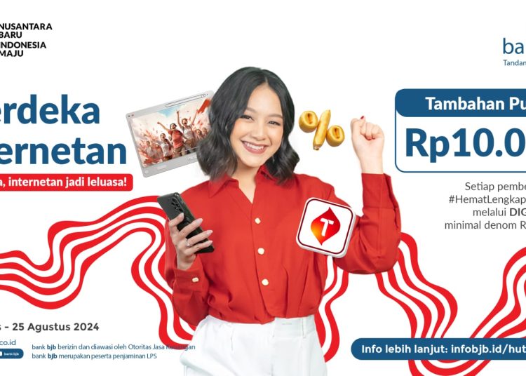 "Promo Spesial Bank BJB, tambahan pulsa untuk pembelian paket Telkomsel di Aplikasi DIGI. /* (Humas Bank Bjb)