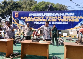 Polresta Cirebon Musnahkan 1.350 Knalpot Brong Hasil Razia, Tekankan Komitmen untuk Jaga Ketertiban