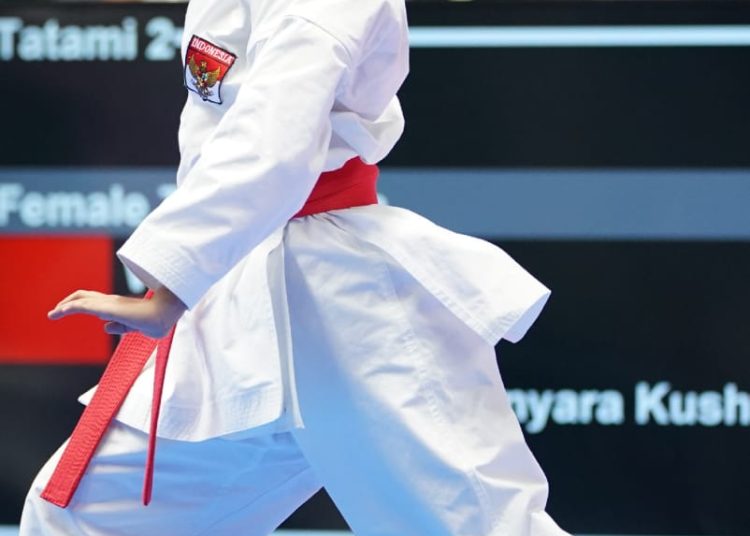 Malini Angga Resta dalam kejuaraan dunia karate di ajang World Karate Federation (WKF) Seri A 2022./*