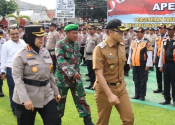 Polresta Cirebon Gelar Apel Pergeseran Pasukan Kesiapsiagaan Pilkada dan Antisipasi Bencana