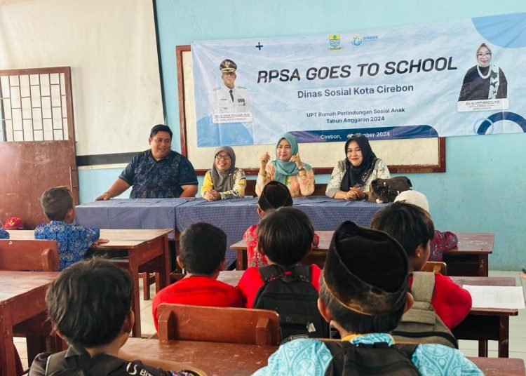 UPT RPSA Dinas Sosial Kota Cirebon gelar sosialisasi antisipasi kekerasan pada anak dan anti bullying di SDN Cadasngampar Argasunya Kota Cirebon, Kamis (28/11/2024).*