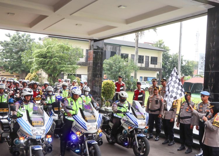 Mudik Aman, Polresta Cirebon terjunkan 200 personel motoris guna pengamanan arus mudik Operasi Ketupat Lodaya 2025./(foto: Humas Polresta)