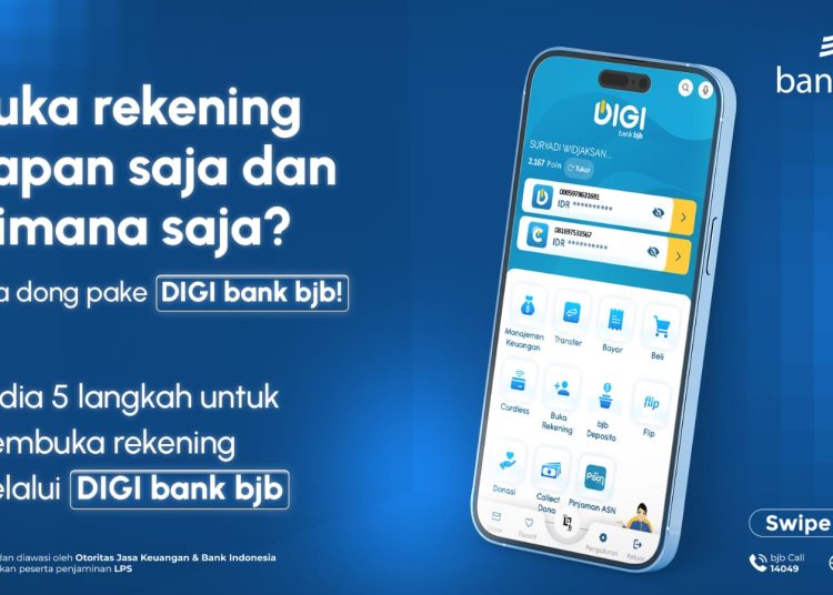 Anti ribet! Buka rekening melalui DIGI bank bjb sangat mudah./ (foto: Humas bank bjb)