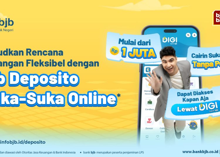 Buka deposito cukup lewat ponsel, bank bjb hadirkan SiSuka Online./* (humas bank bjb) 